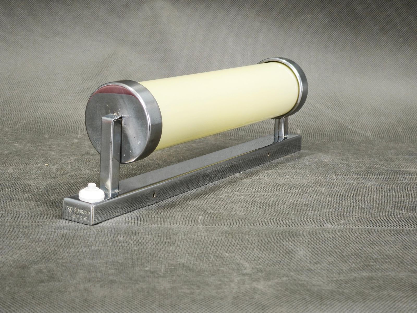1930s Bauhaus Chrome And Cream Glass Wall Light, Czechoslovakia photo furniture