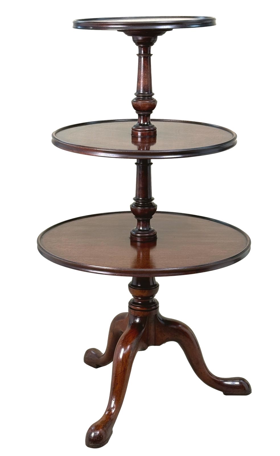 Georgische mahonie dumbwaiter met drie etages (Engeland, ca. 1760)
