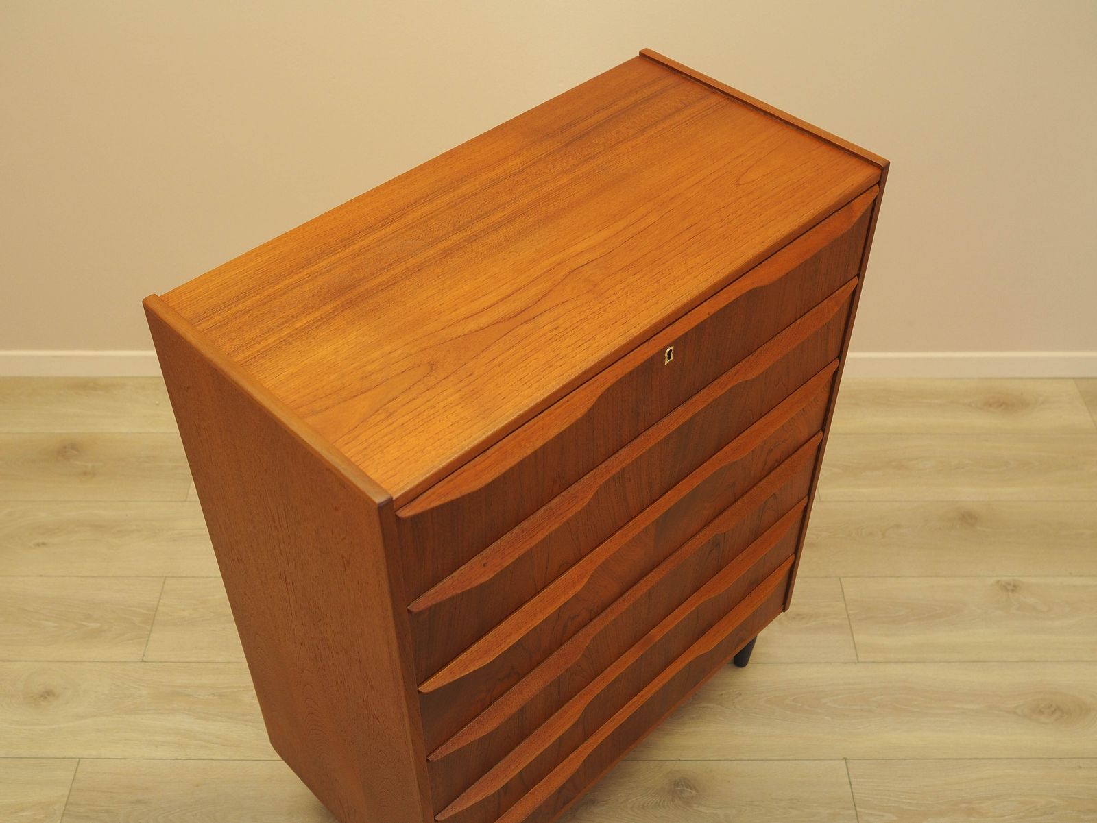 Teakhouten ladekast, Deens design, ca. jaren 1970, gemaakt in Denemarken photo vinterior