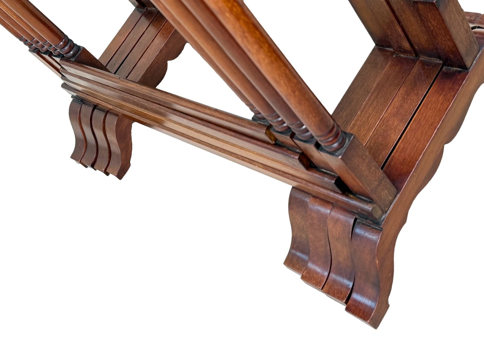 19th Century Mahogany Quartetto Nest Of Four Coffee Tables (England, Circa 1880) photo vintage