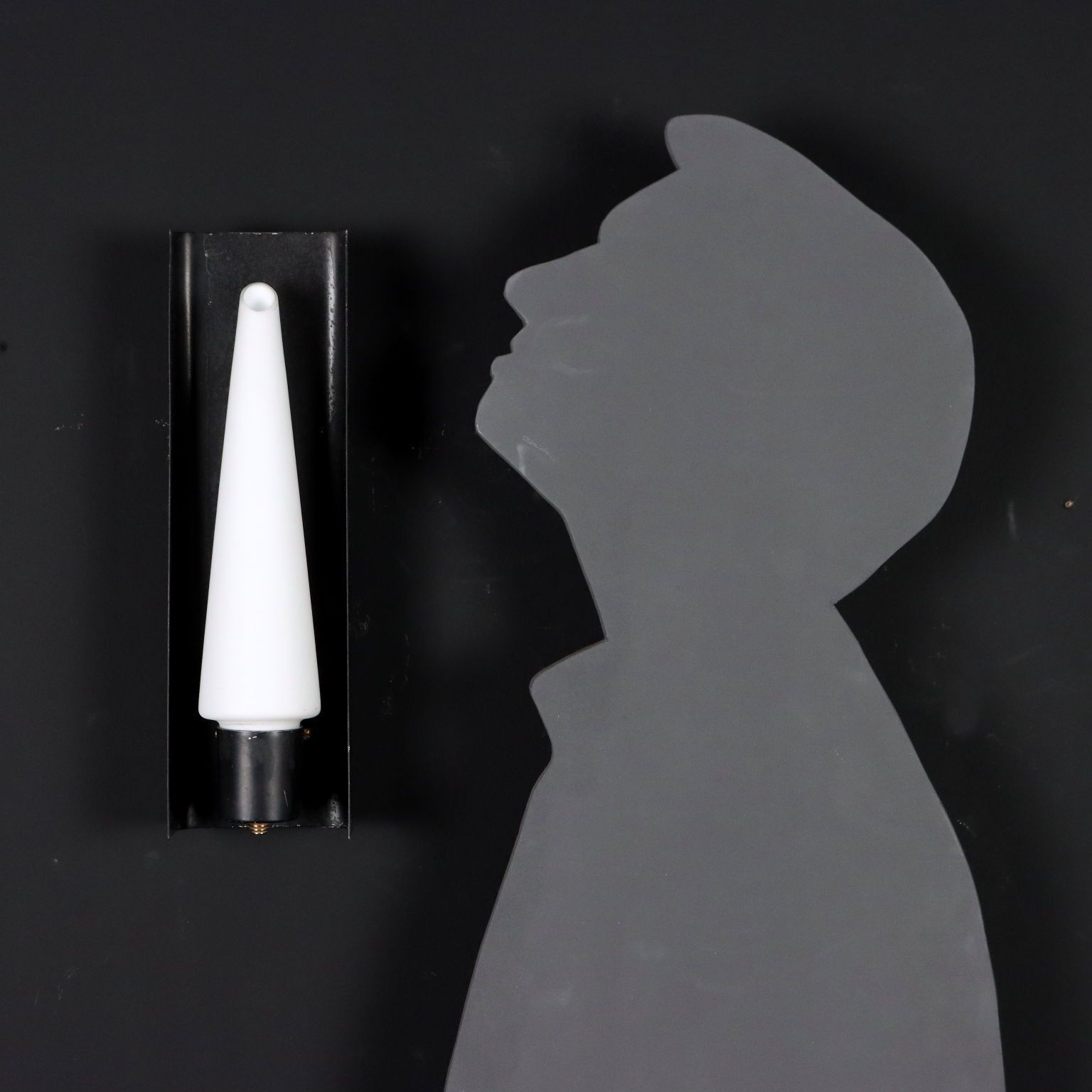Pair Of Wall Lamps Opaline Glass Italy 1960s photo for sale