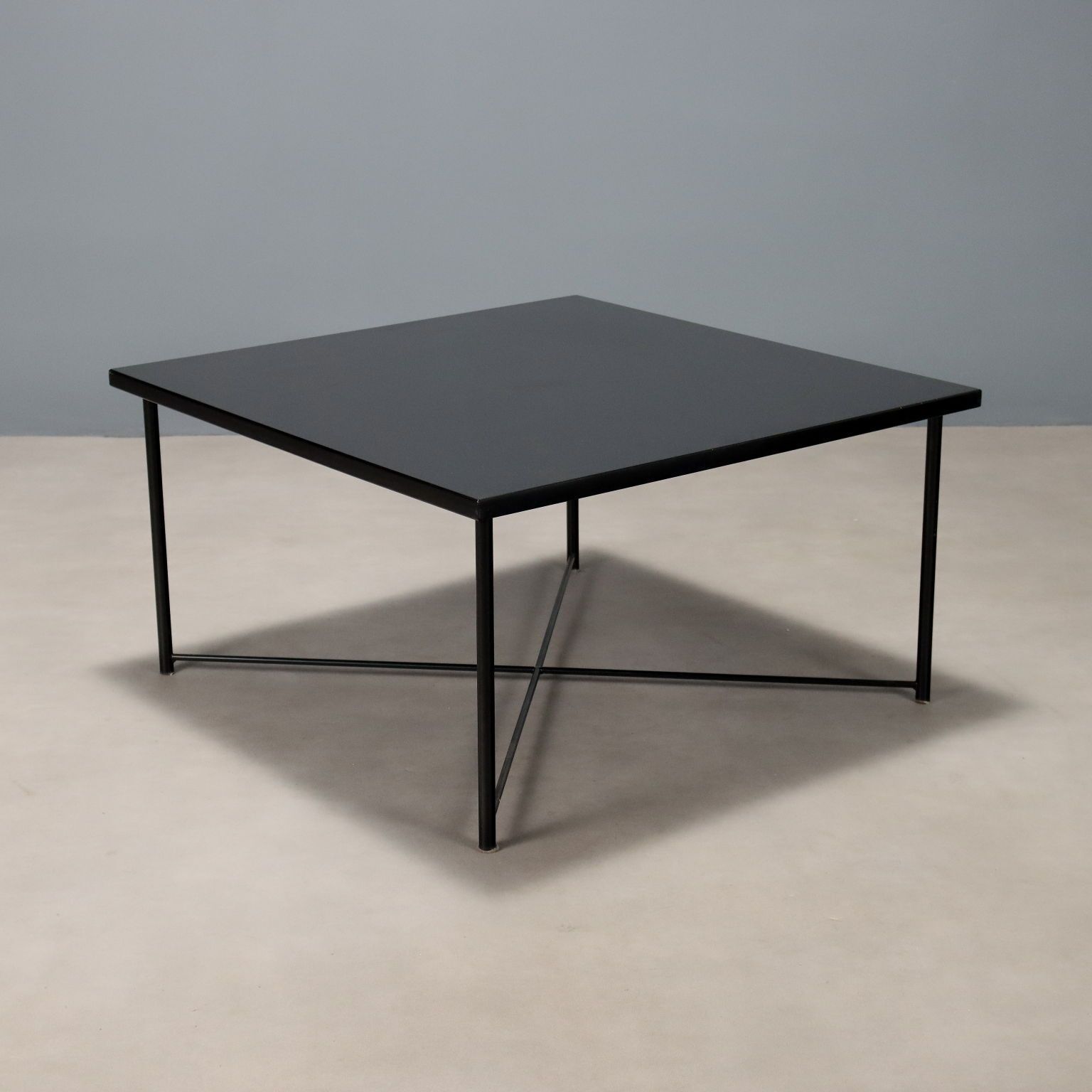 Vintage Salontafel Laminaat Metaal Design Italië jaren 1990
