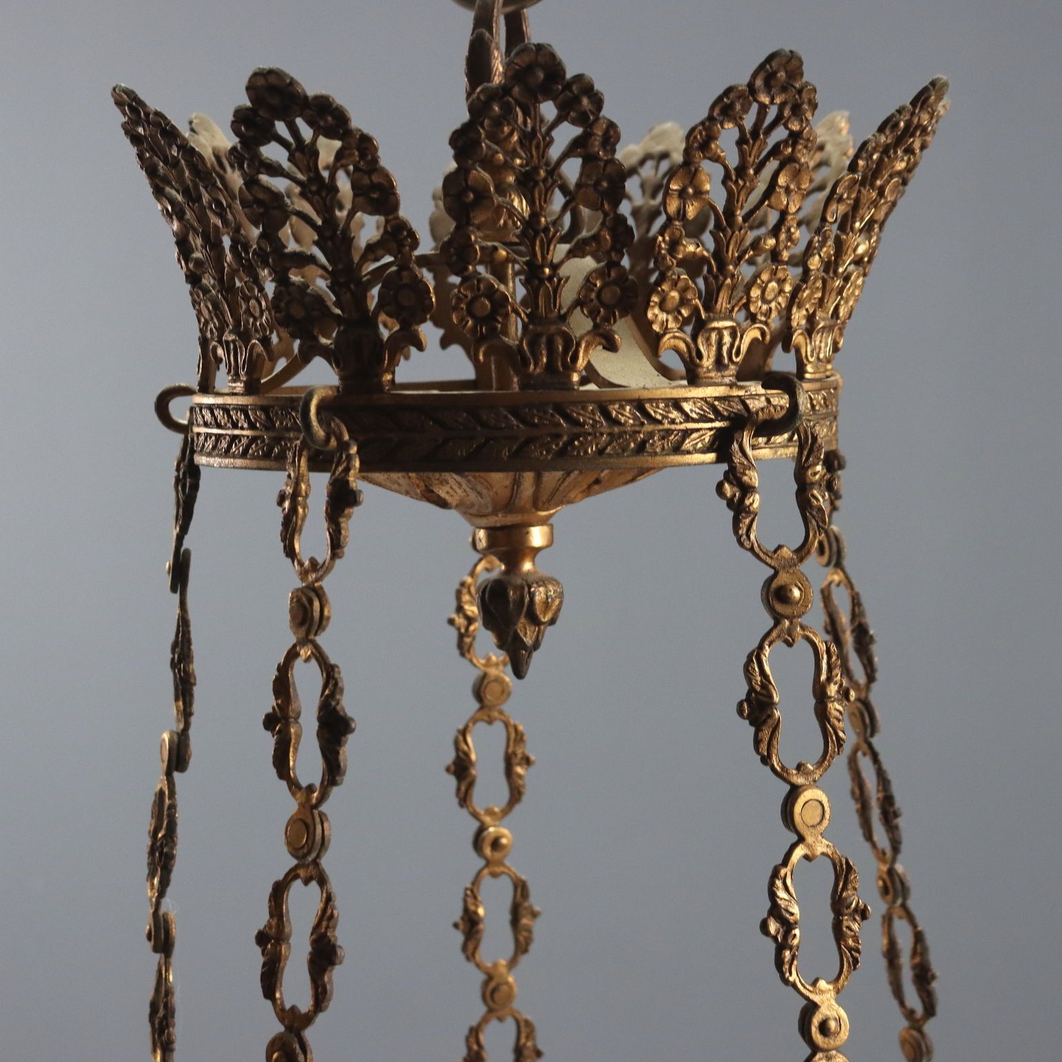 Gilt Bronze Chandelier With Neoclassical Details photo Lighting