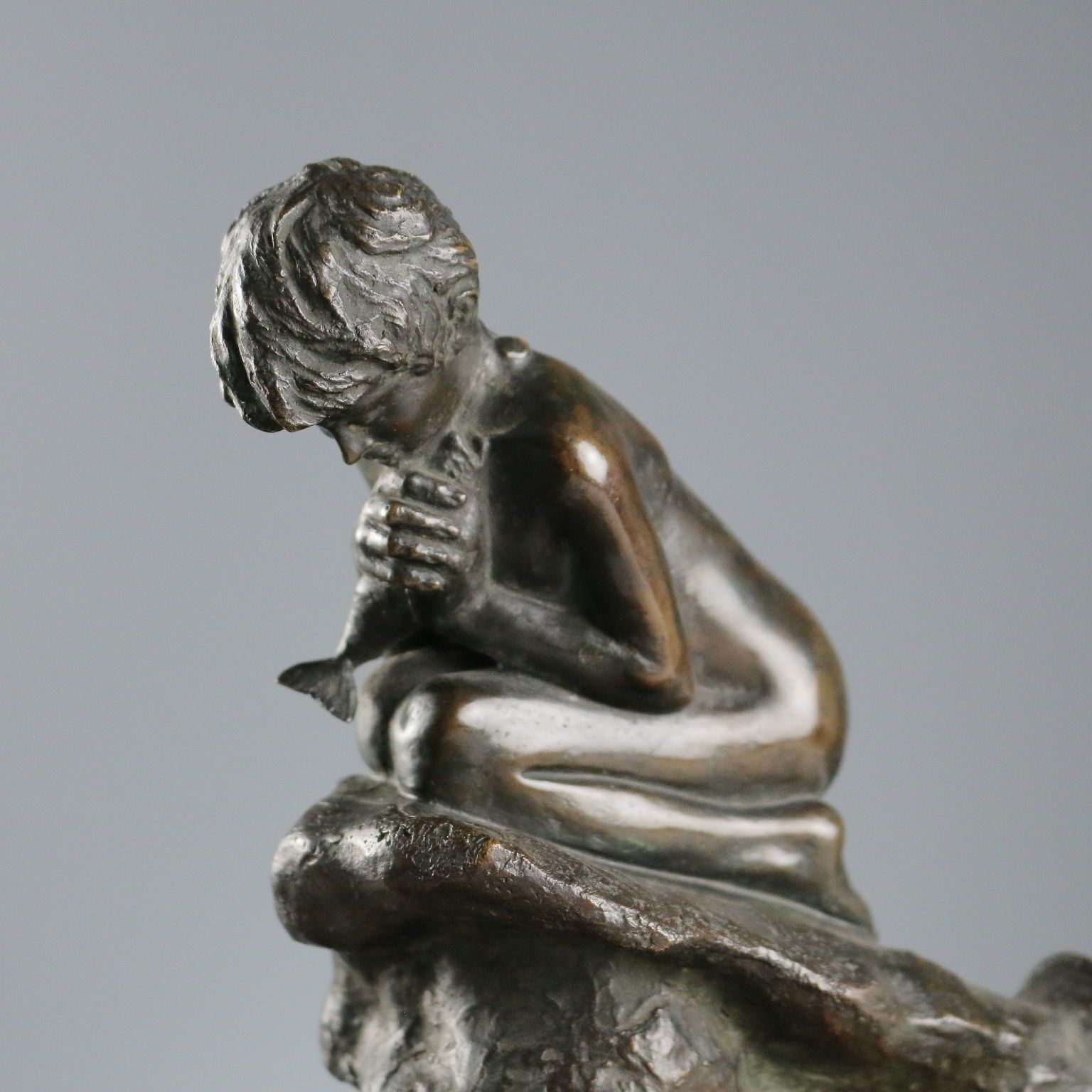 Figurine d'époque en bronze Vincenzo Gemito Pêcheur, XXe siècle photo for sale