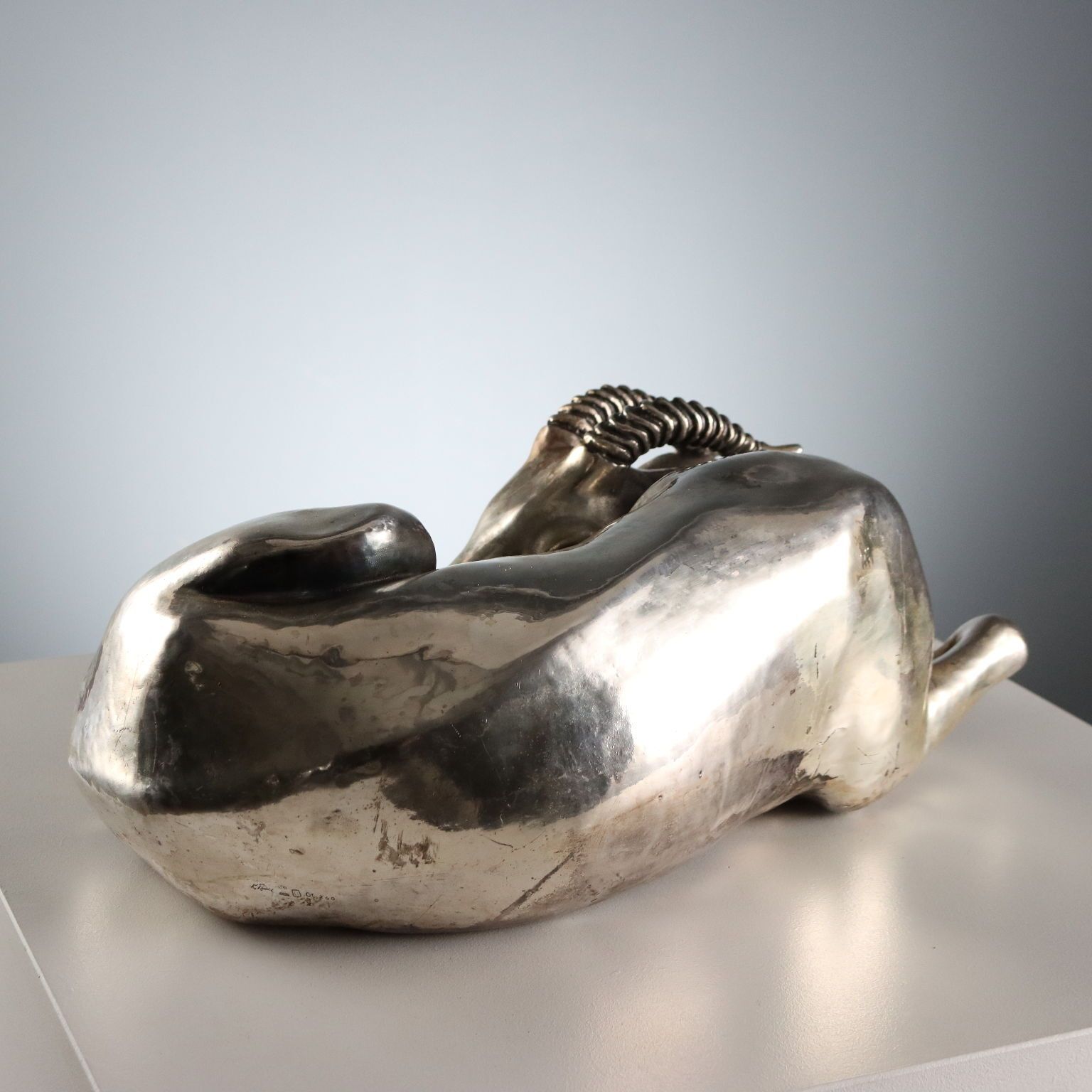 Antique Sculpture Of Antelope Silver Plated F.Lli Raddi XX Century photo buy