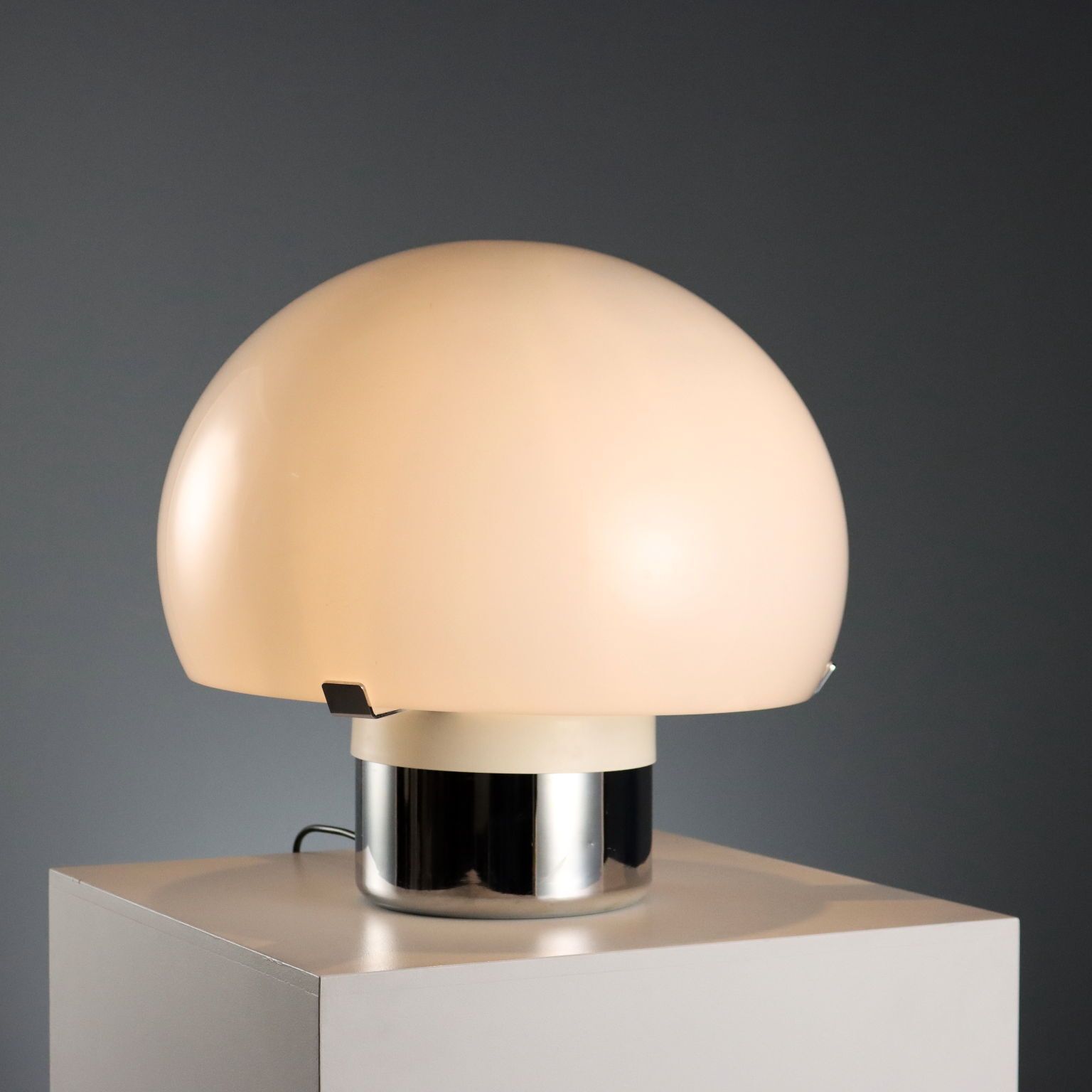 Vintage Lamp Mushroom Shaped Plastic Design 1970s