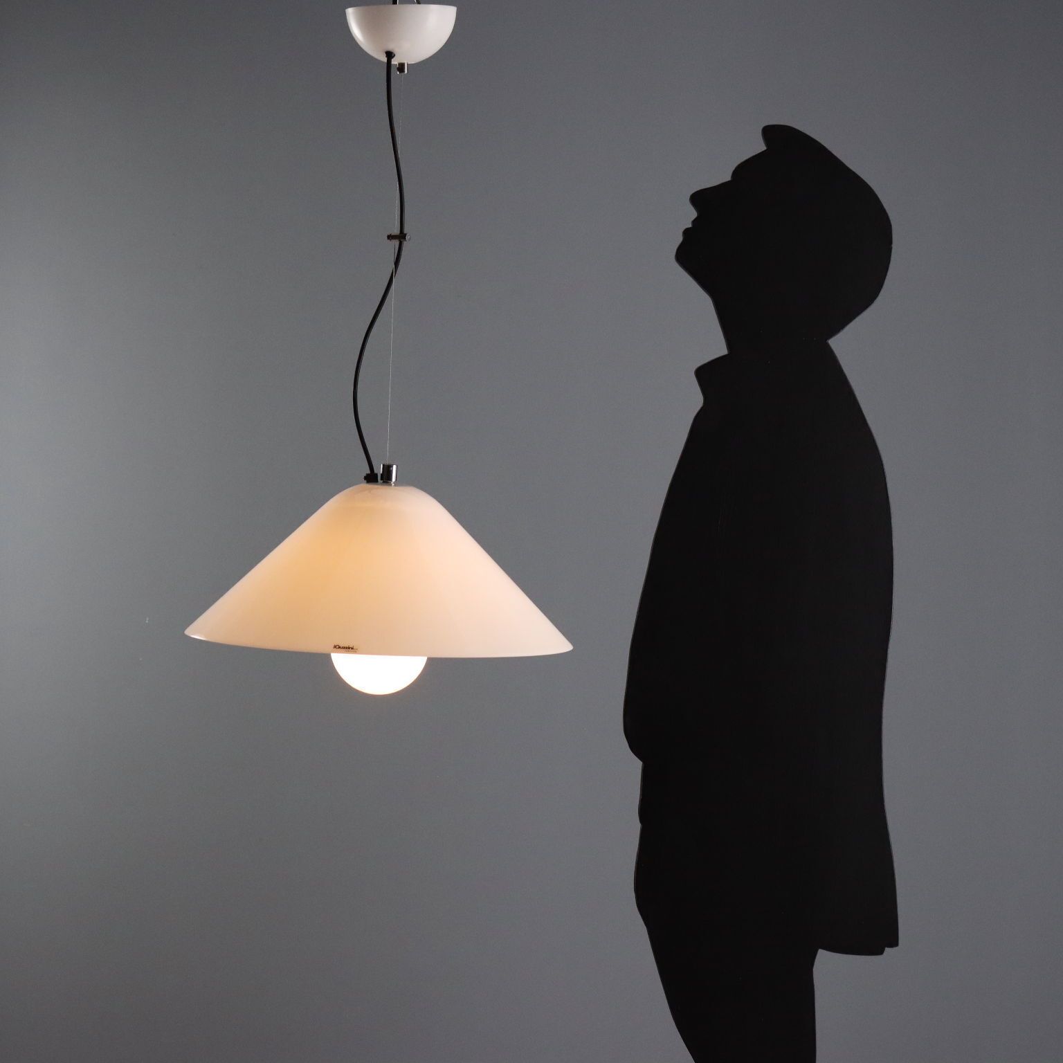 Iguzzini Vintage Plafondlamp Kunststof Design Italië jaren 1970 photo furniture