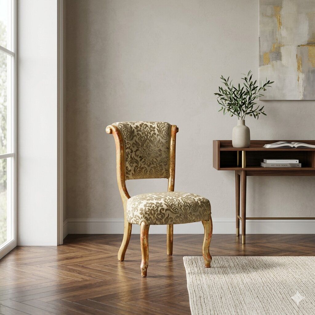 Antieke fauteuil Louis-Philippe hout Italië 19e eeuw photo furniture
