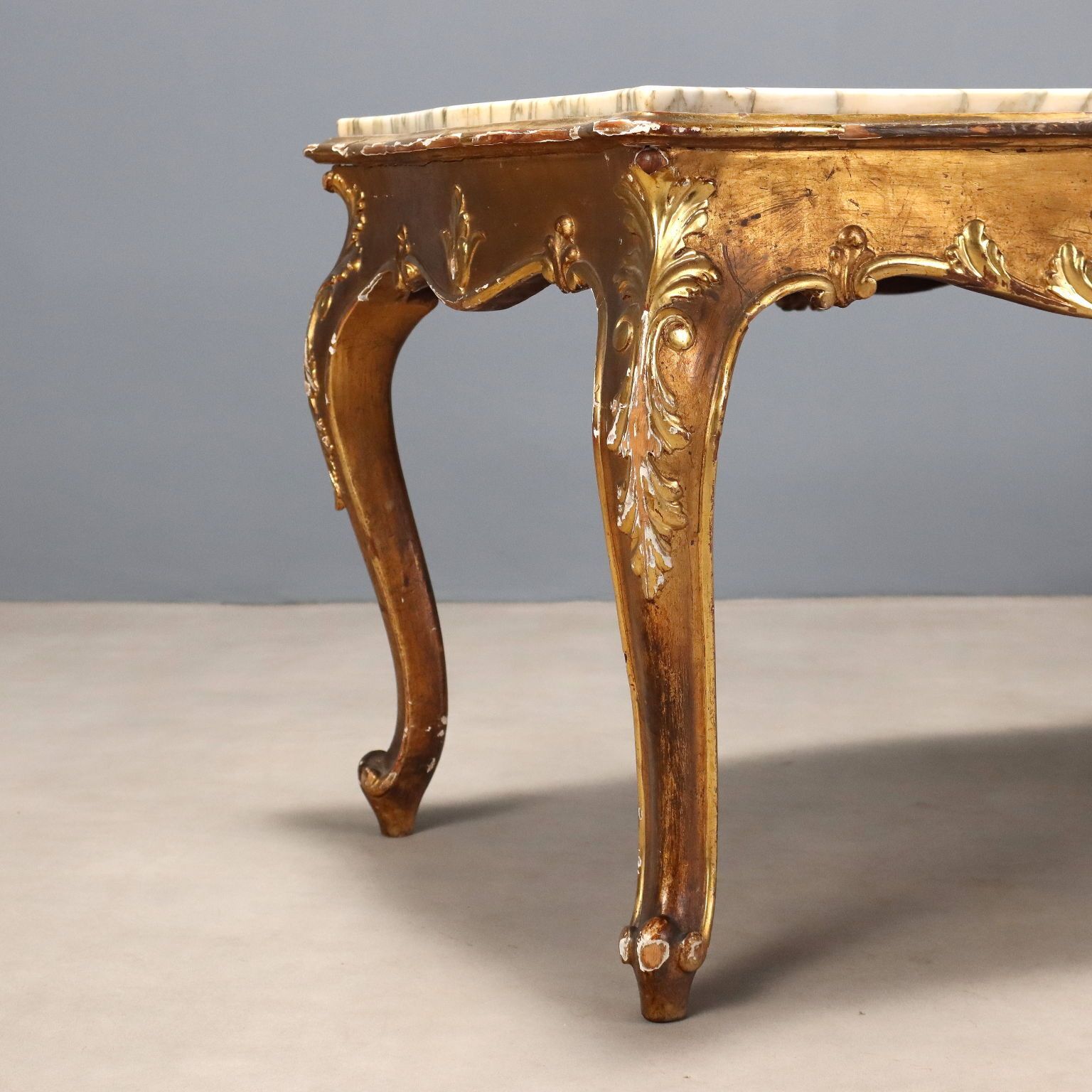 Barocchetto Style Table In Carved And Gilded Fir photo vintage
