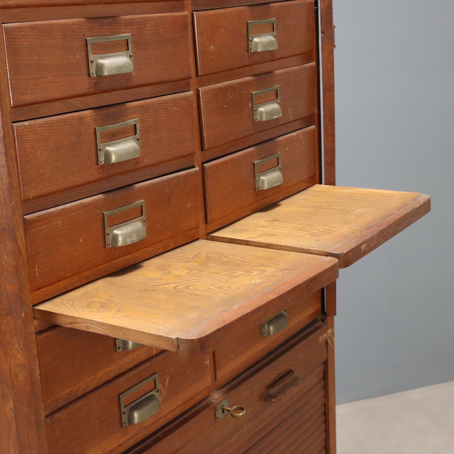 Filing Cabinet Art Nouveau Oak 18 Drawers Italy XIX Century photo buy