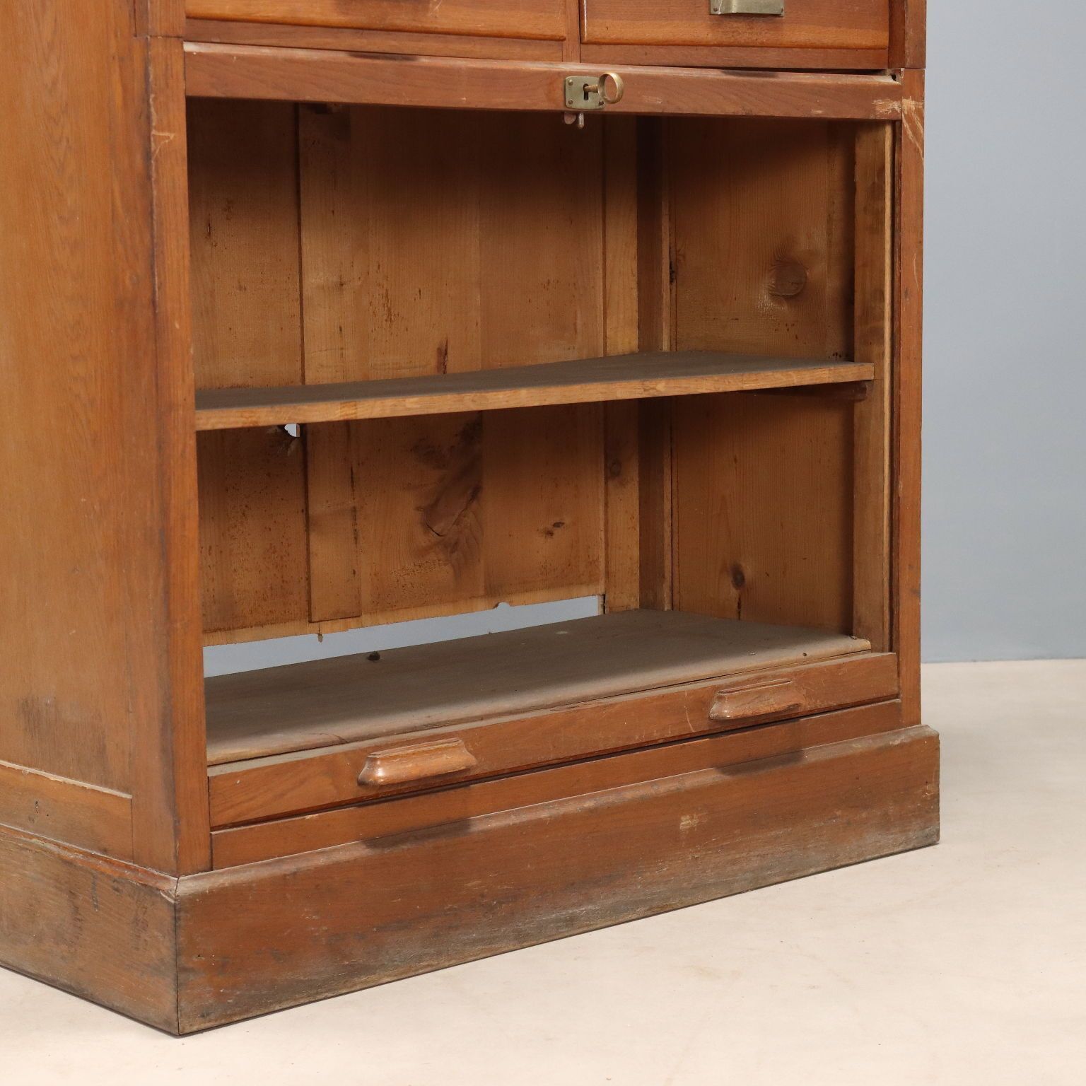 Filing Cabinet Art Nouveau Oak 18 Drawers Italy XIX Century photo vintage