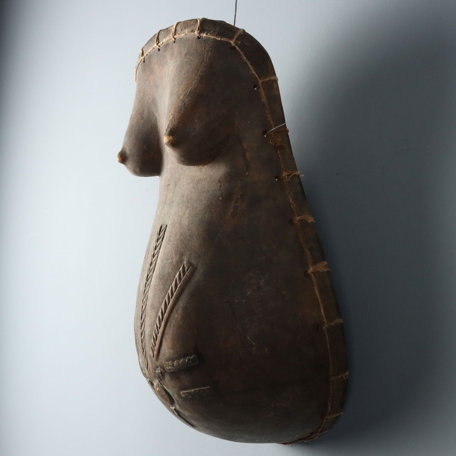 Wooden Breastplate Makonde Art Mozambique XX Century photo Home Decor