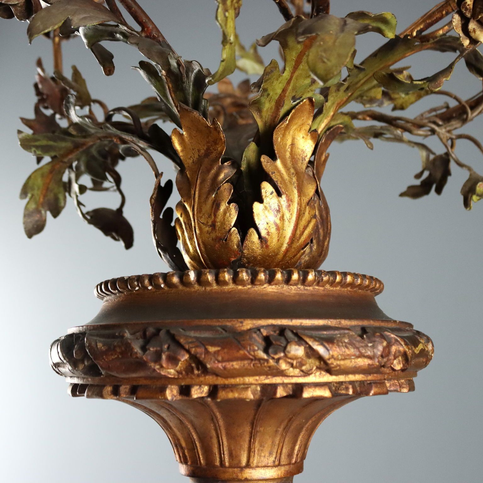 Kandelaar Neoclassicistisch Hout IJzer Italië 19e eeuw photo buy