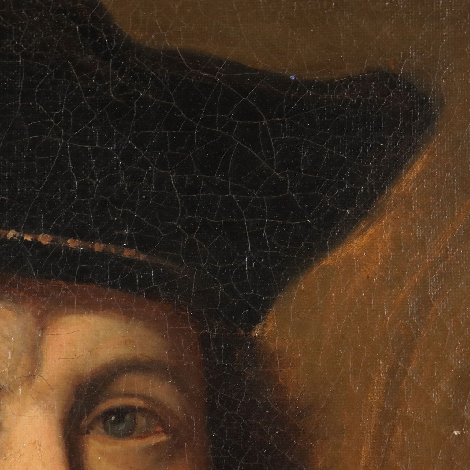 Antiek schilderij, portret van Rembrandt, olieverf op doek, 19e eeuw photo vinterior