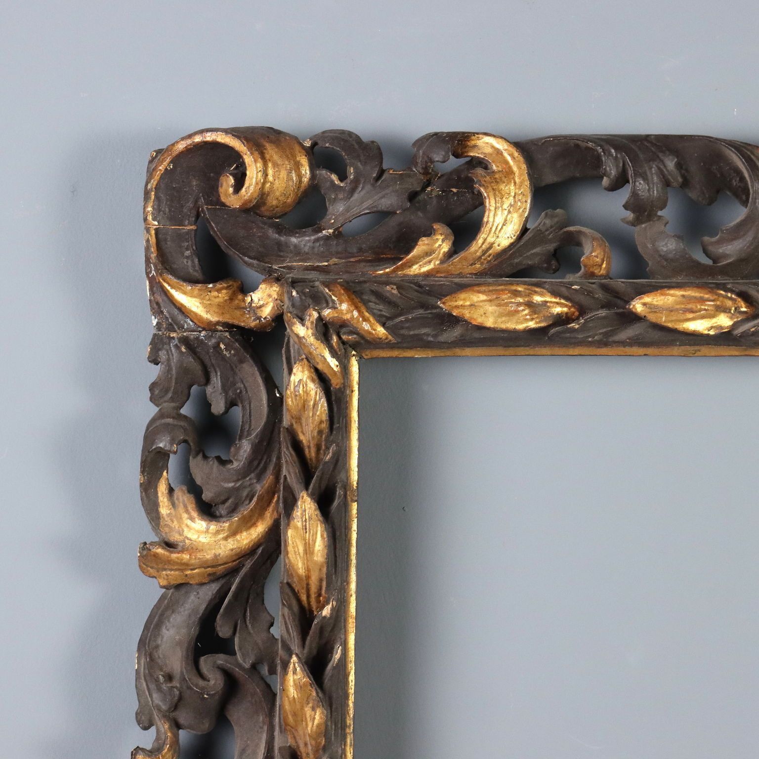Antique Baroque Frame Carved Wood Italy XVIII Century photo Home Decor