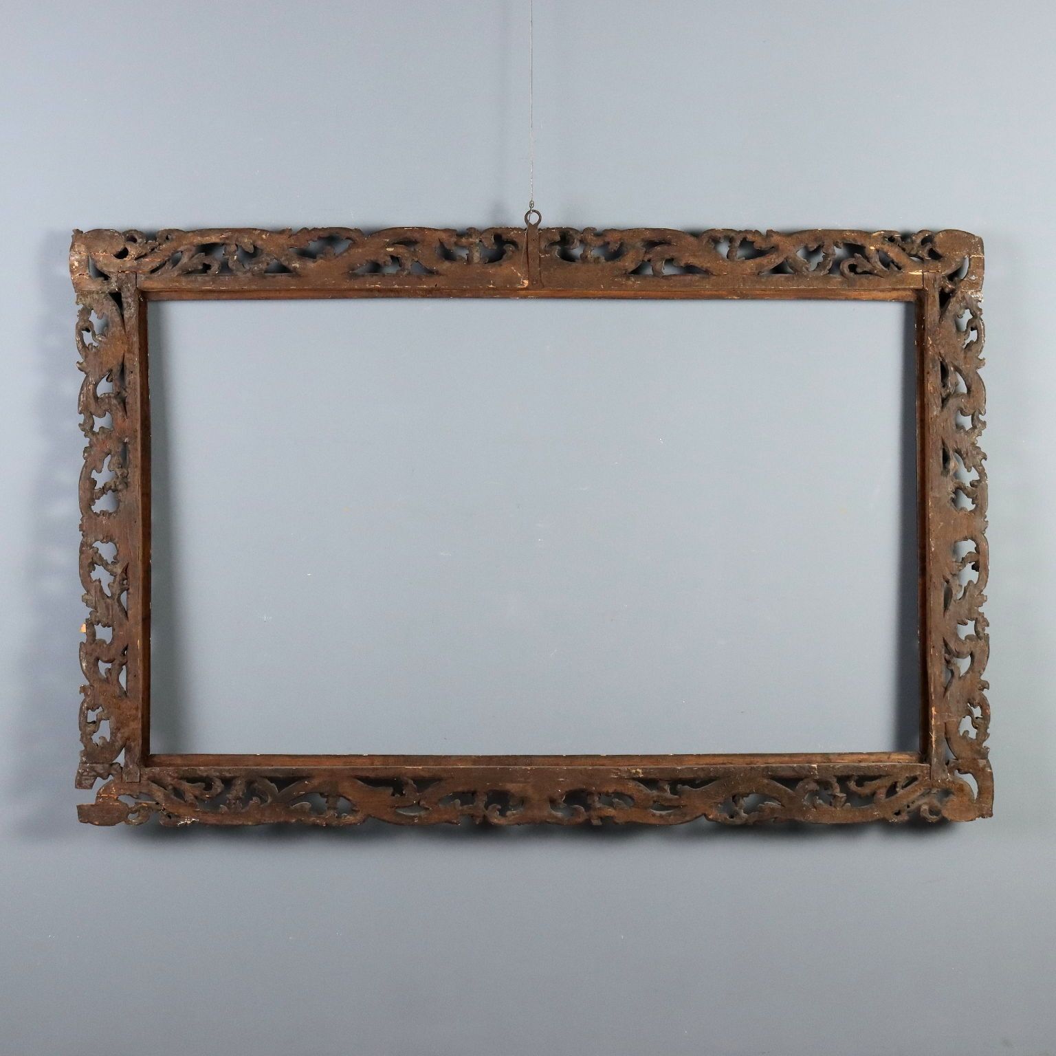 photo furniture Antique Baroque Frame Carved Wood Italy XVIII Century
