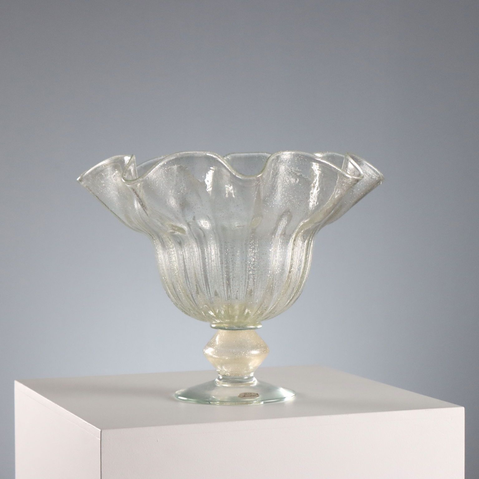 Pièce centrale vintage en verre d'art de Murano, Italie, années 1980-1990