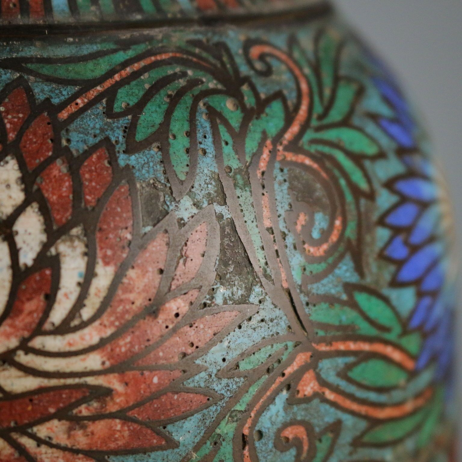Antiek cloisonné vaas Japan Meiji-periode 1868 1912 photo vinterior