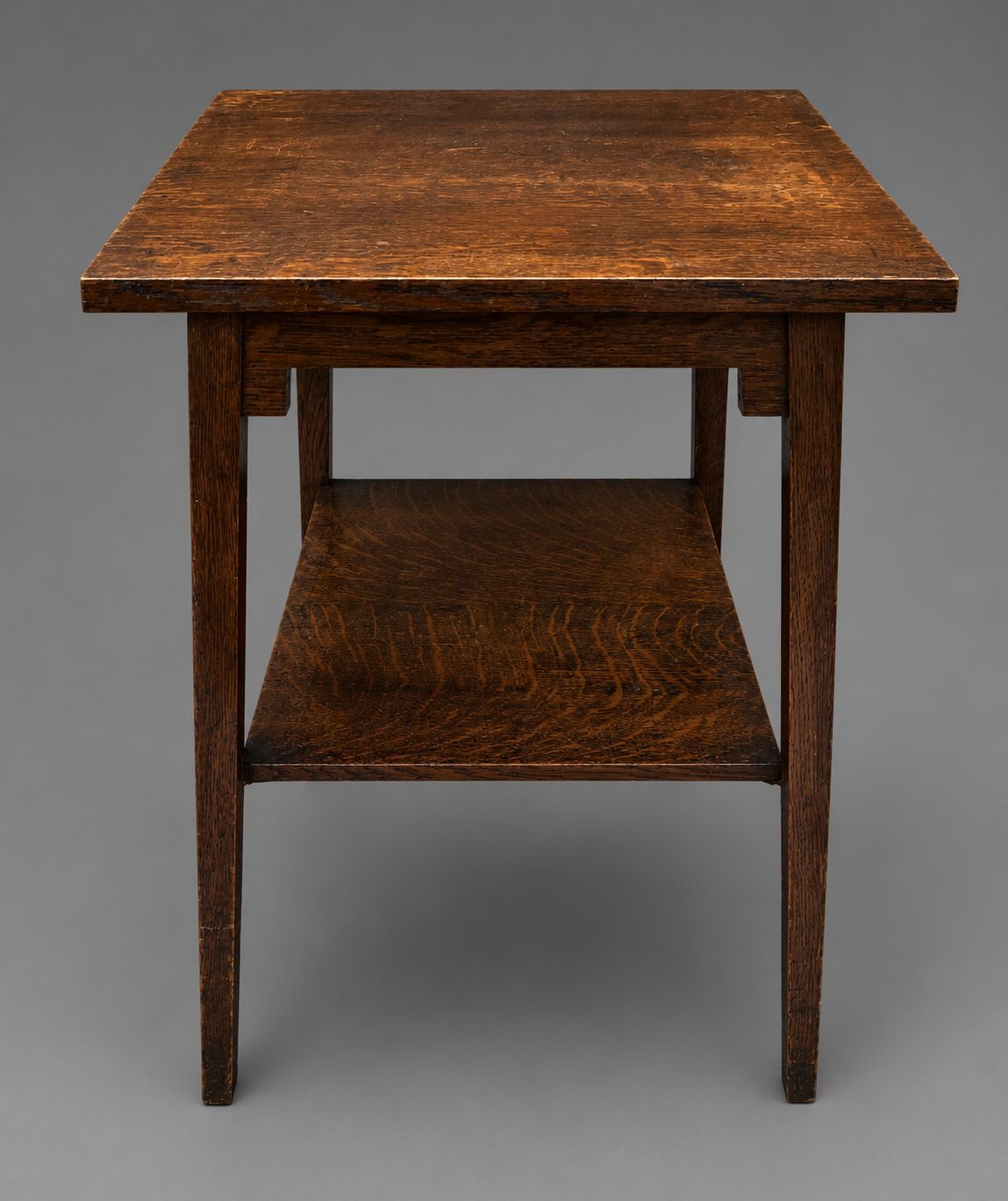 Oak Two Tier Table By Globe Wernicke photo furniture