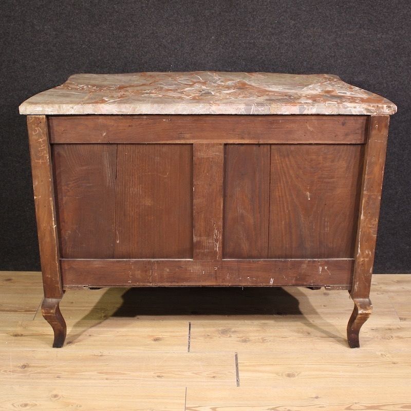 Commode française à marqueterie de style Louis XV, XXe siècle photo vintage