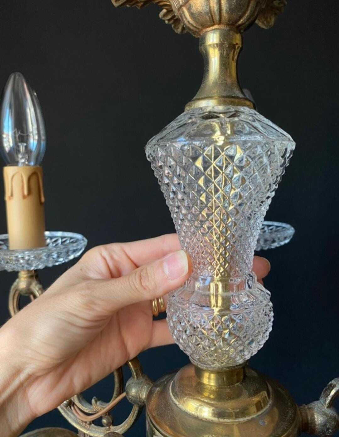 photo buy Lustre d'époque en verre, France