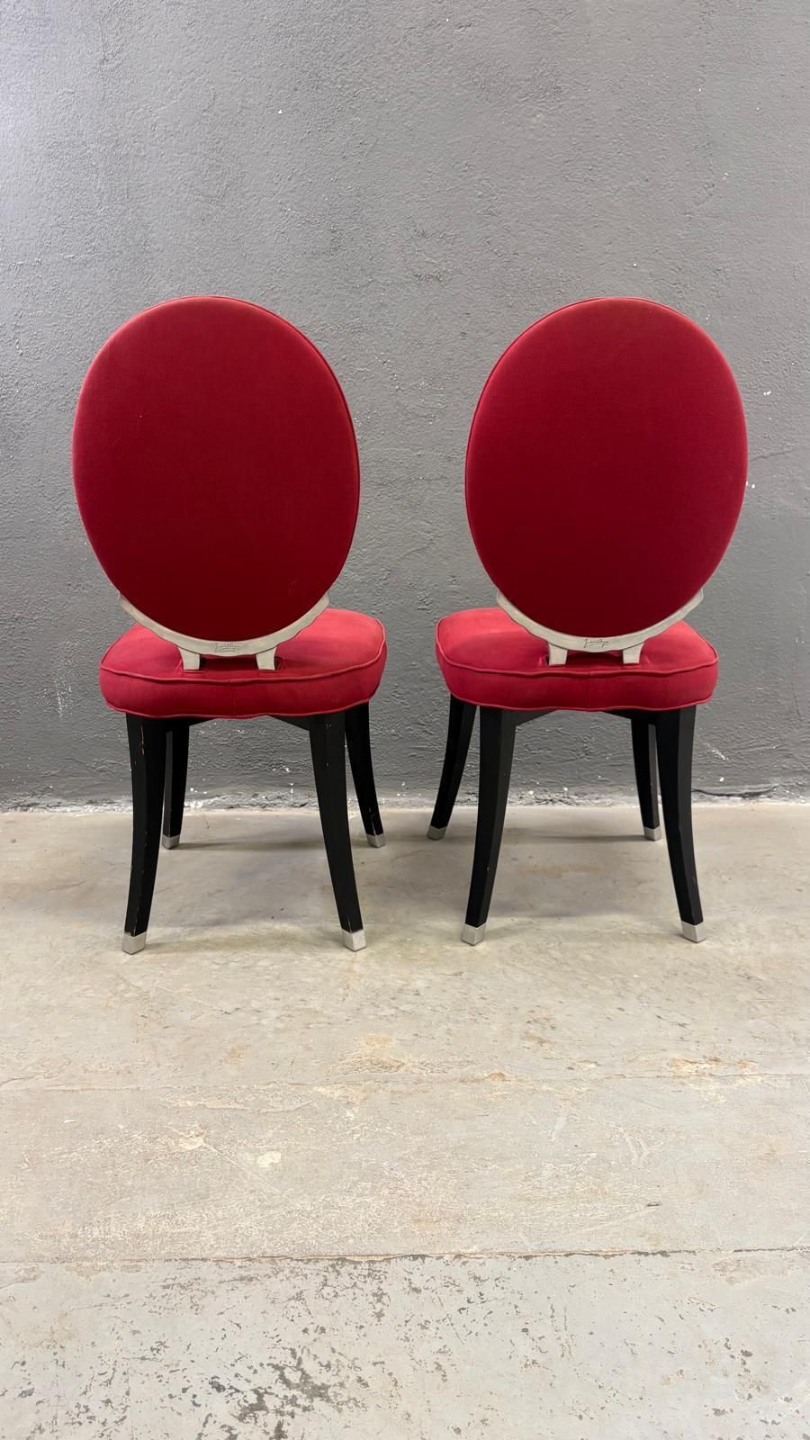 Paar Medallion-stoelen, model Funny Valentine, door Jean-Charles de Castelbajac, 20e eeuw photo for sale