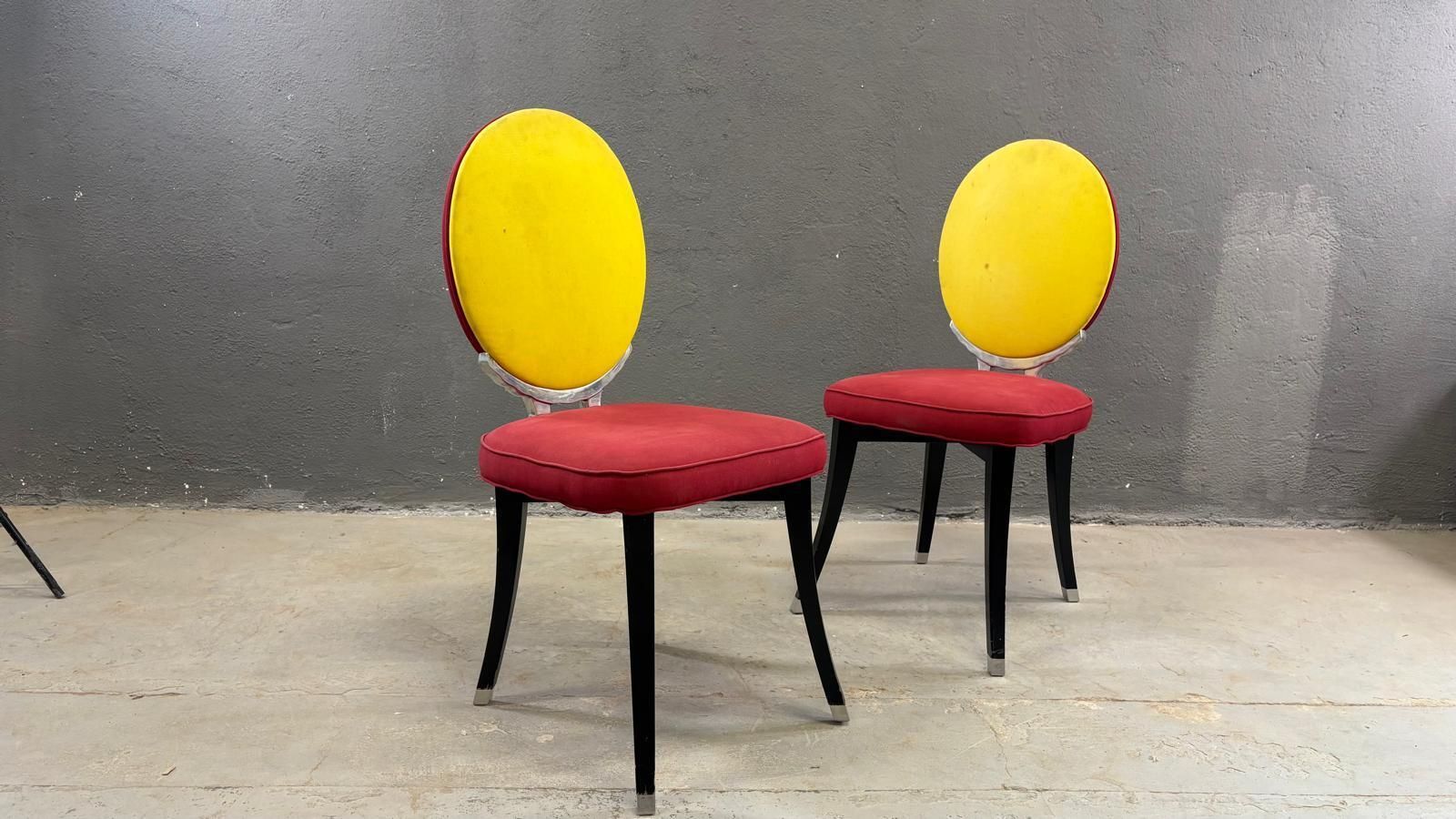 Paar Medallion-stoelen, model Funny Valentine, door Jean-Charles de Castelbajac, 20e eeuw photo buy