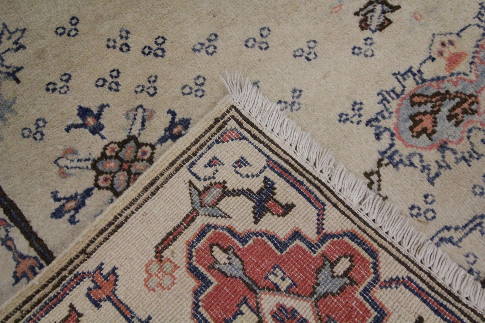 Crème Vloerkleed met Medaillon Oosters Tapijt Handgemaakt Symmetrisch Woonkamer Vloerkleed photo buy