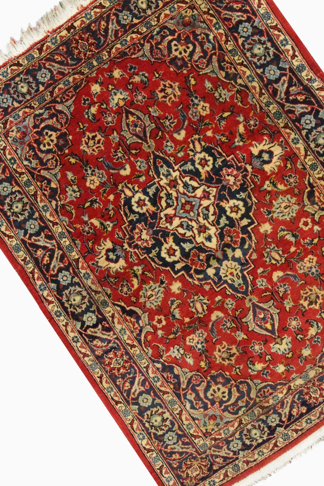 Small Living Area Rug Handwoven Red Oriental Wool Carpet Traditional photo Textiles