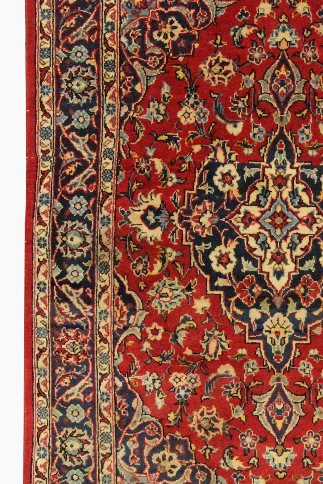 Petit tapis de salon en laine orientale tissé à la main, rouge, traditionnel photo vintage