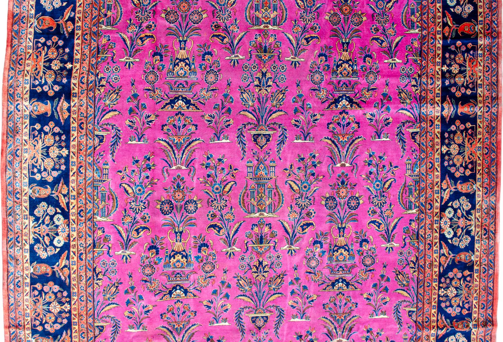 Antiek Kashan tapijt 553x305cm photo Textiel