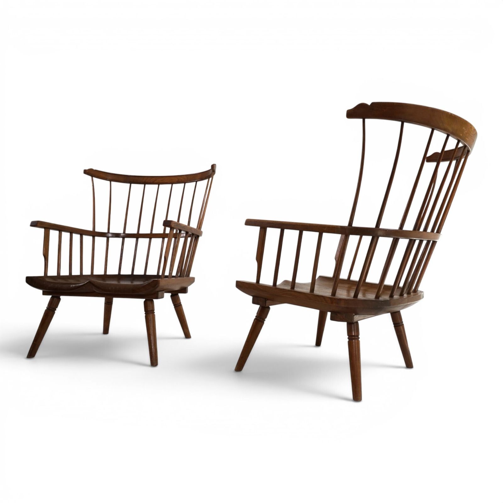 Paar handgemaakte Windsor loungestoelen, Engeland, ca. 1960 photo 3150.0
