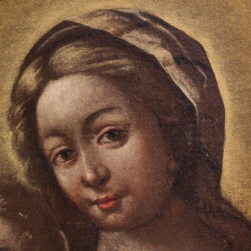 Art Peinture italienne d'époque, Madone à l'Enfant, XVIIe siècle photo