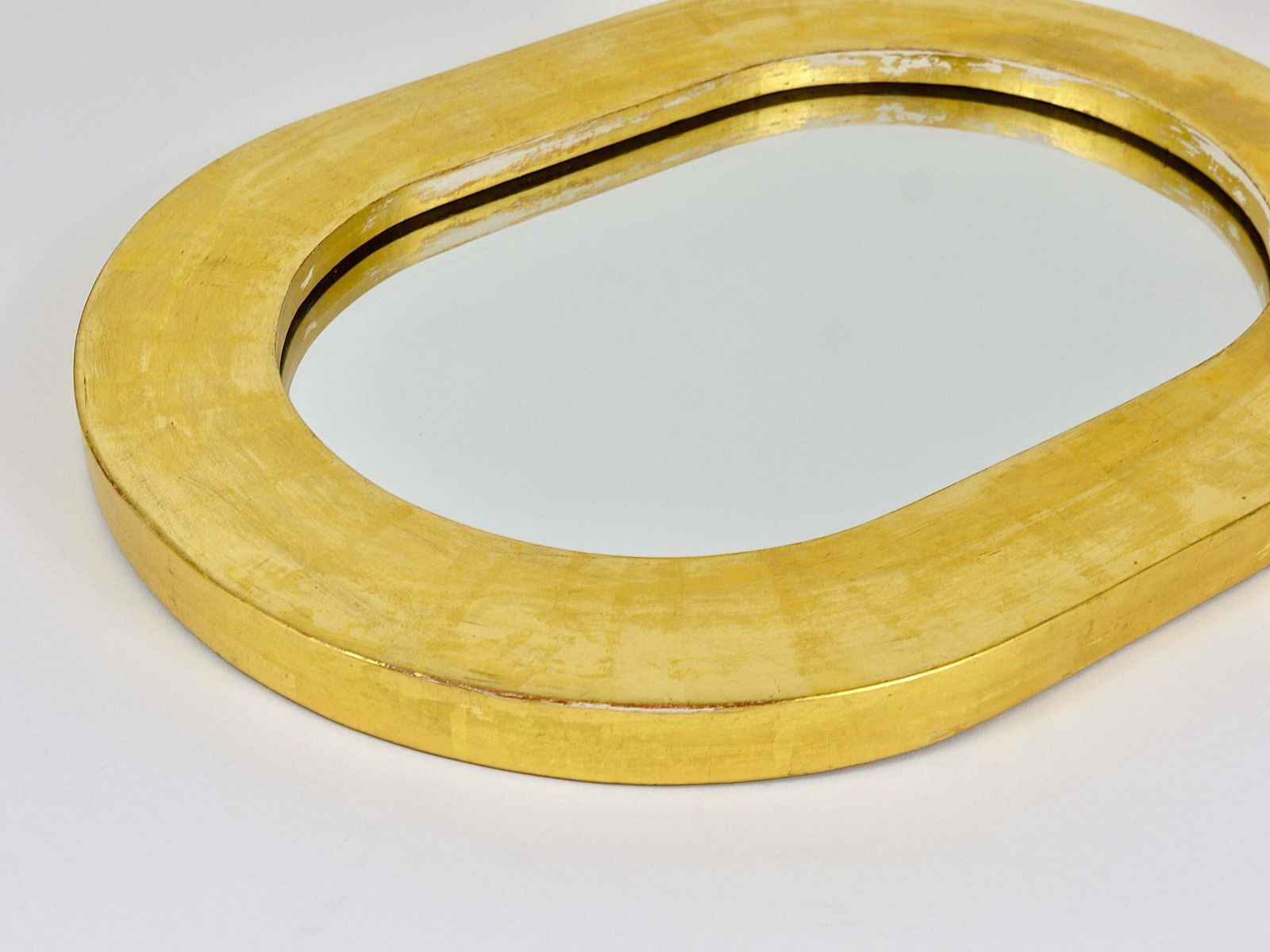Carl Aubock Gold Plated Midcentury Wall Mirror, Austria, 1960s photo vintage