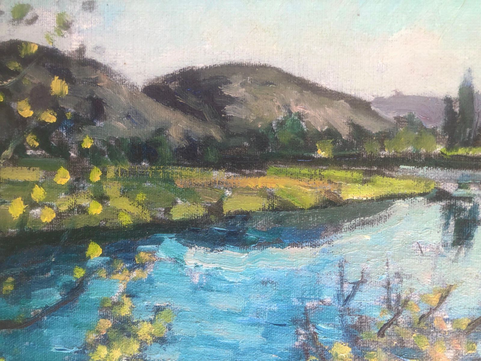 Rafael Duran Benet Landscape Oil Painting Dordogne River French Countryside Post Impressionist C.2000 photo 500.0