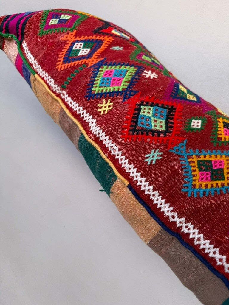 Giant Kilim Floor Cushion, Complete 90x46x25 Cm Kilim Floor Cushion Bolster 2560 photo vinterior