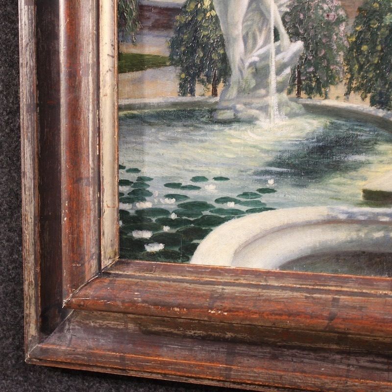 Peinture italienne de paysage, première moitié du XXe siècle photo vintage