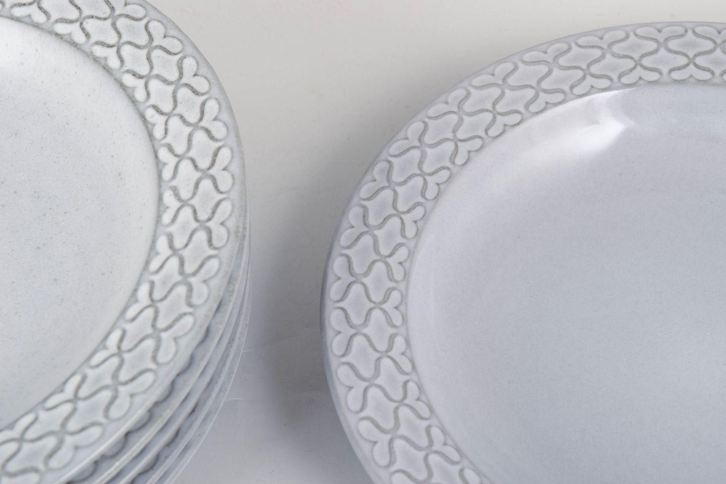 Lot de six assiettes creuses Jens Harald Quistgaard pour Kronjyden / Bing & Grøndahl photo for sale