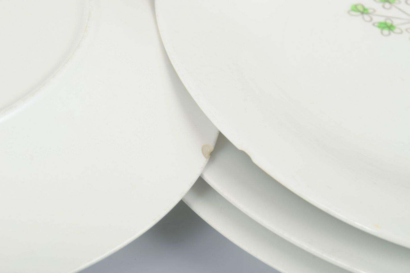 Marianne Westman For Rörstrand. Six Faience Plates. “Pomona” Series, Mid 20th C. photo Home Decor