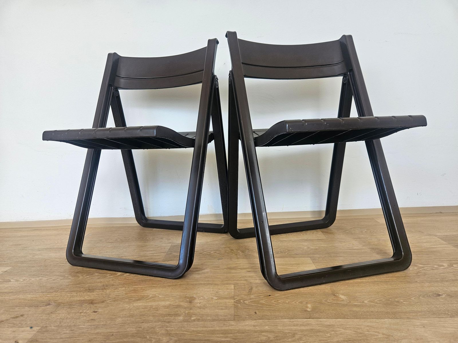 Paar zeldzame opklapbare stoelen Dabaya, Allibert, Frankrijk, jaren 1970 photo buy