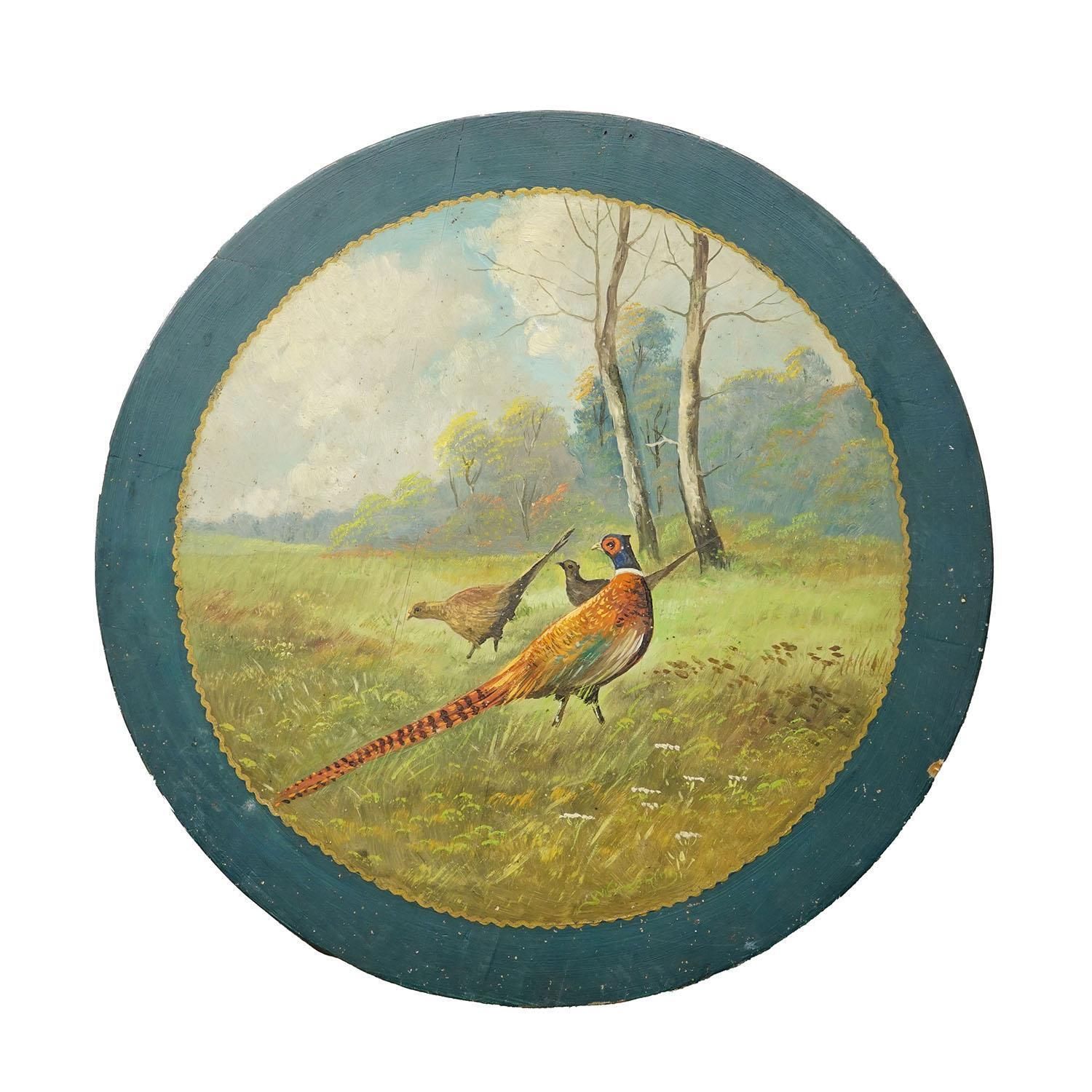 Antique Honor Target With Three Pheasants, Germany Ca. 1930s photo furniture