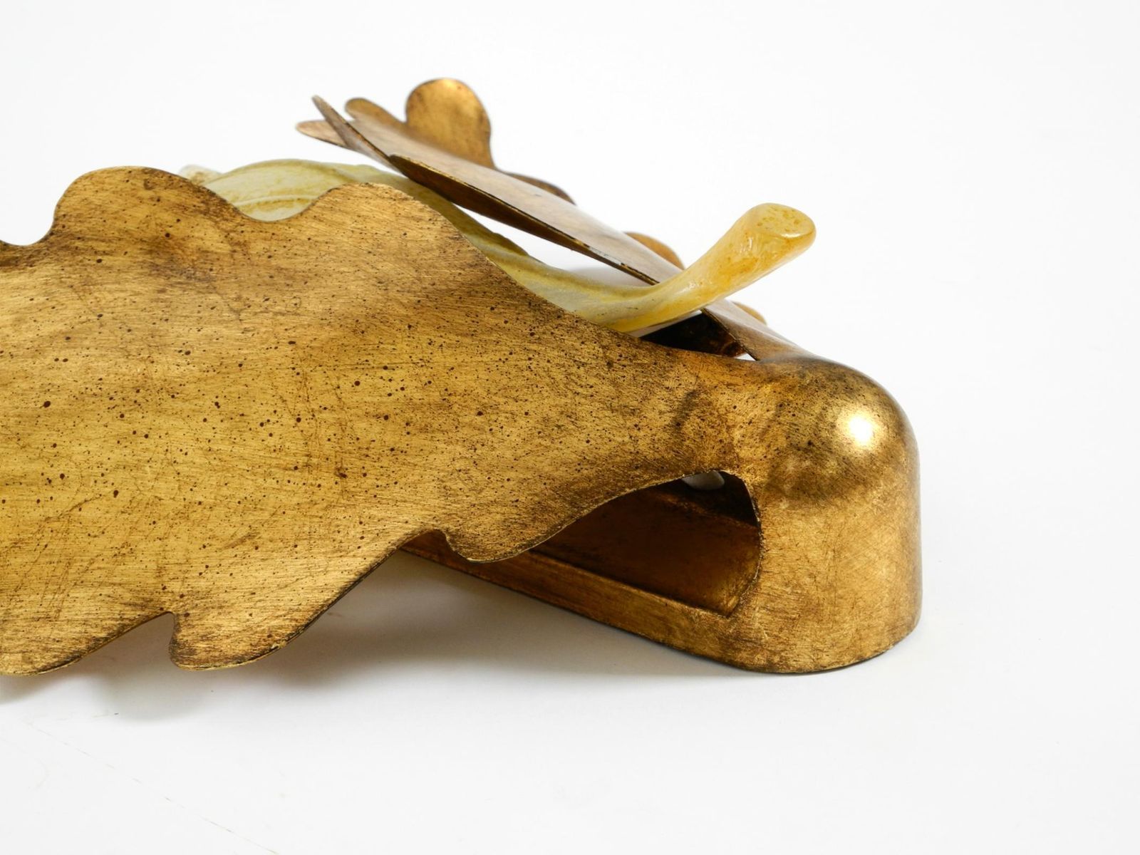 Lighting Beautiful, Rare Gold Plated Glass And Metal Wall Lamp By Banci Firenze, Italy photo