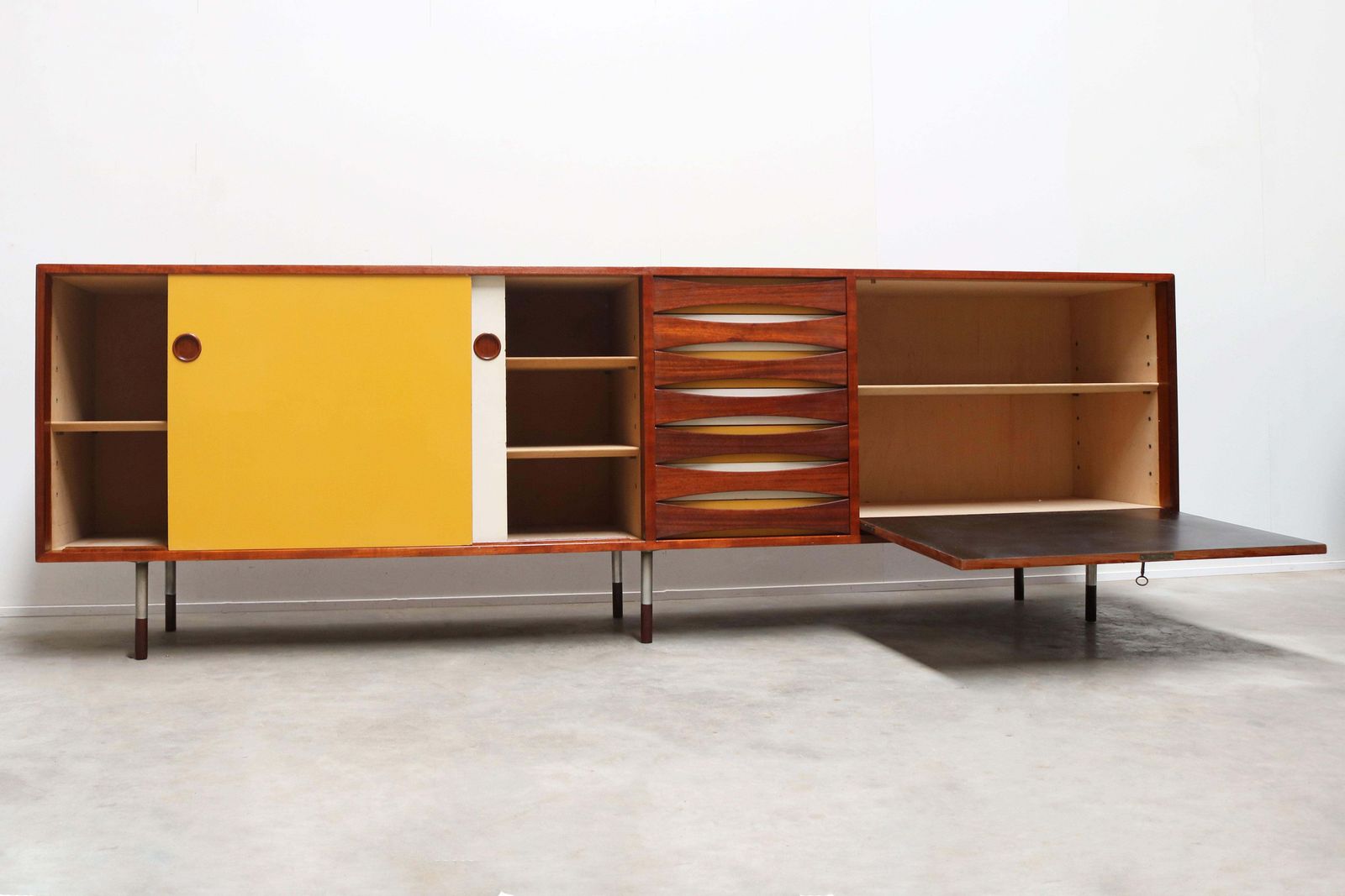 37661.0 Rare Arne Vodder Model 29a “Triennale” Sideboard In Teak For Sibast, Denmark. photo