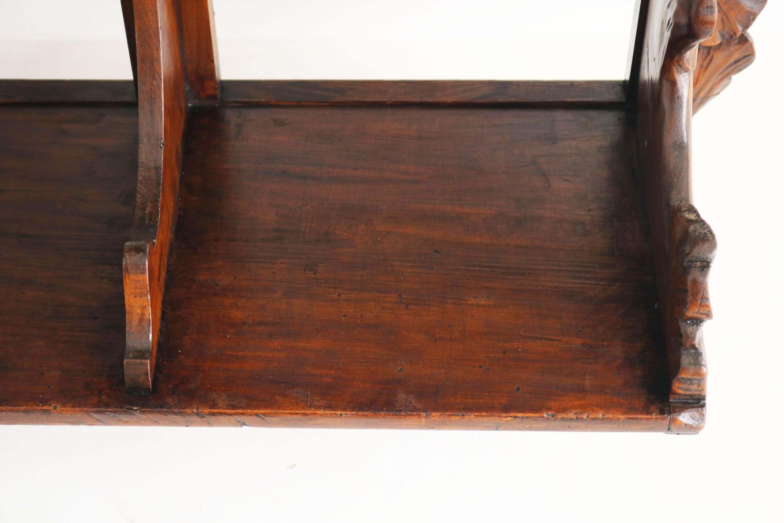 photo furniture Antique Large Art Nouveau ''Ginko'' Wall Shelf / Book Shelf France 1900 Walnut