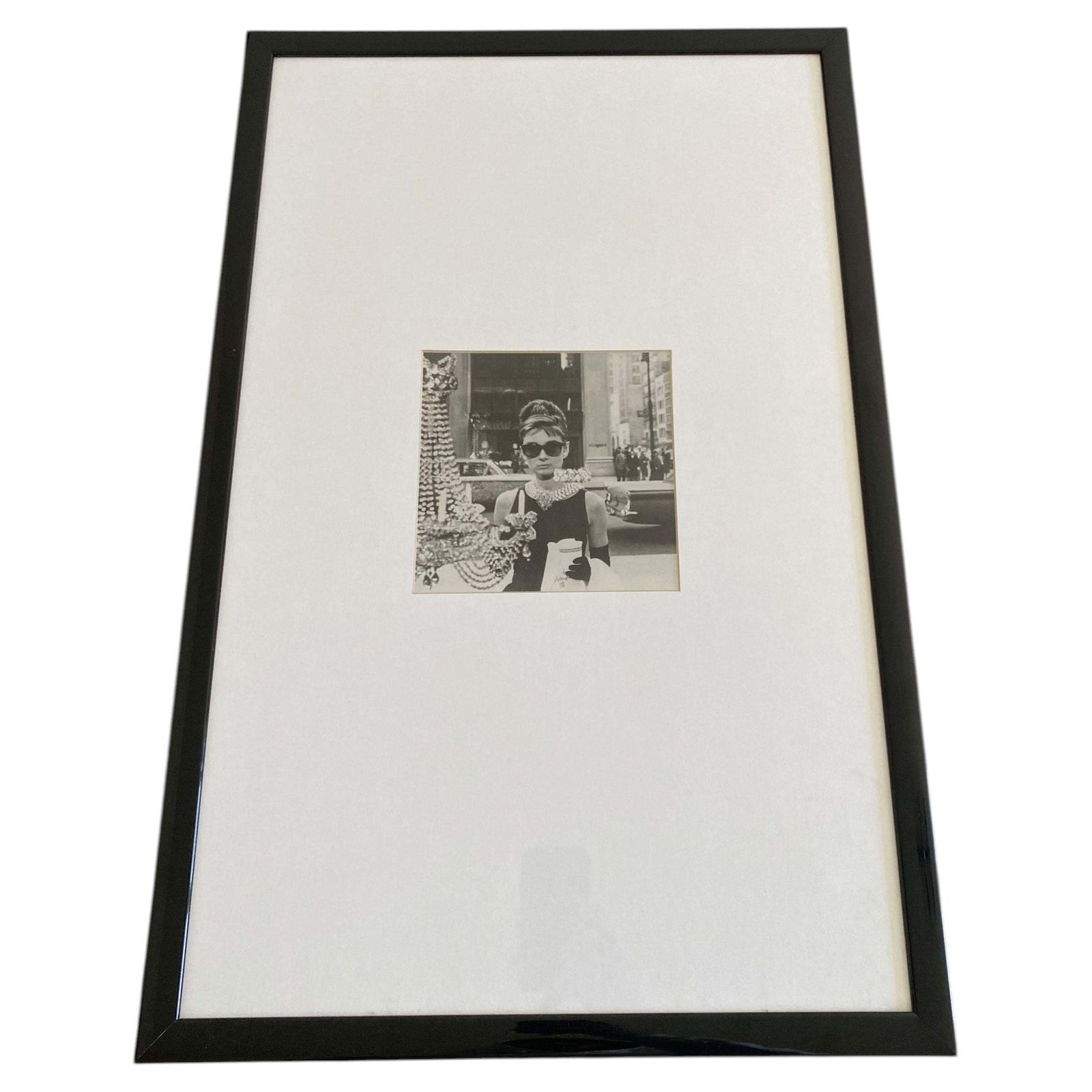 Black And White Vintage Print Of Audrey Hepburn In Breakfast At Tiffany's