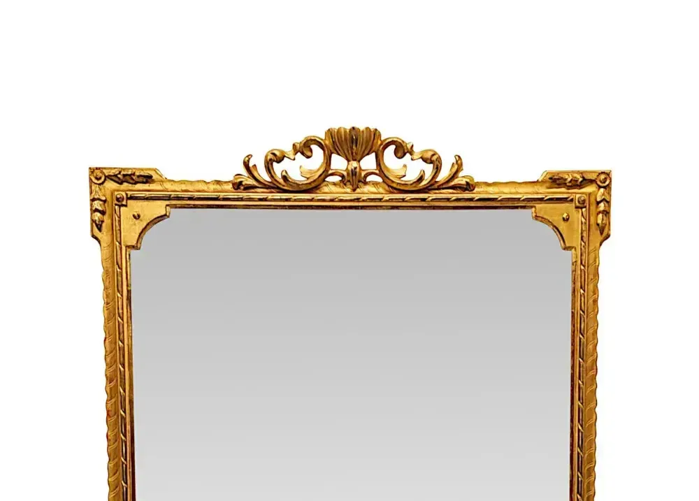 A Stunning Large Size 19th Century Giltwood Overmantel Mirror photo furniture