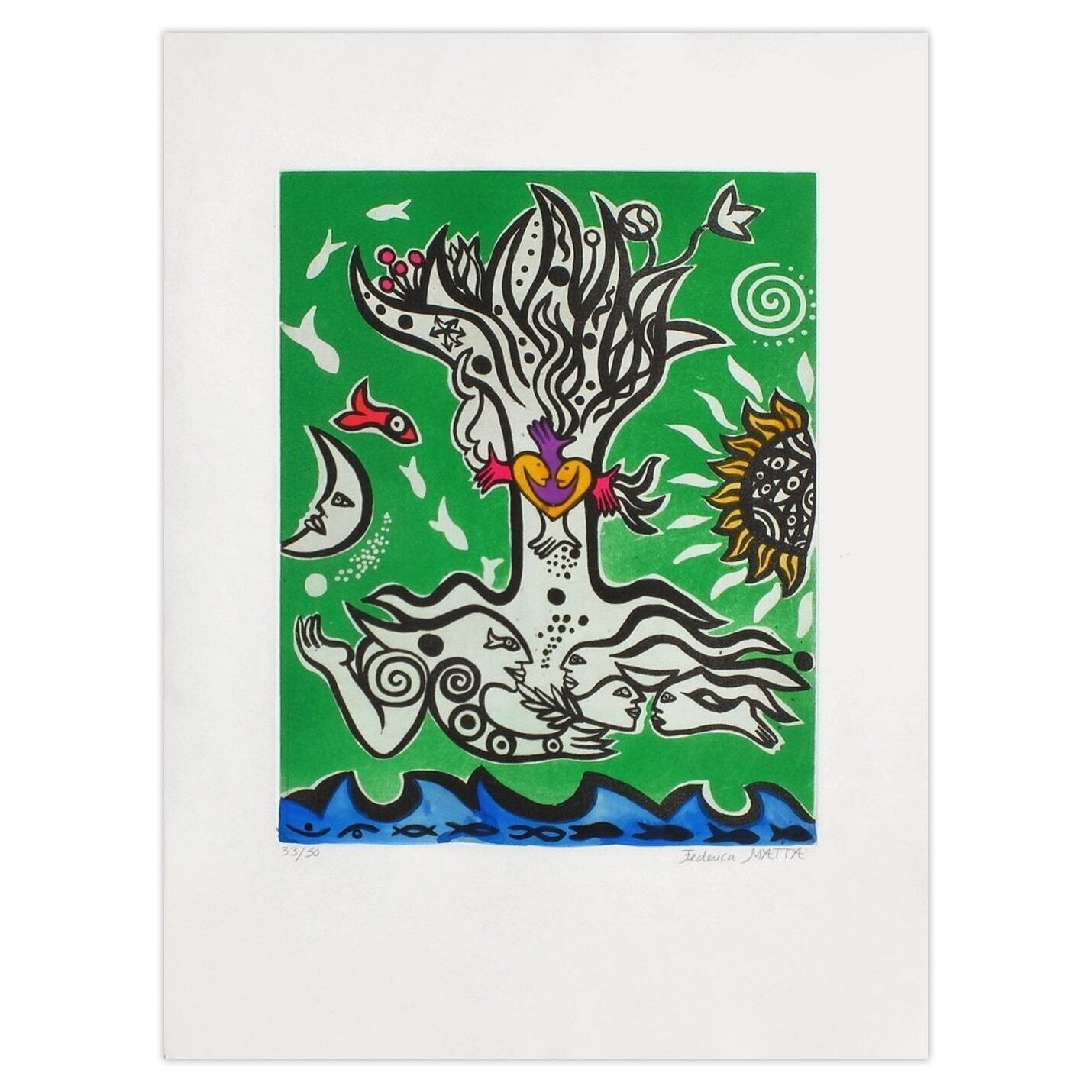 Federica Matta Signed Aquatint Composition V 1995