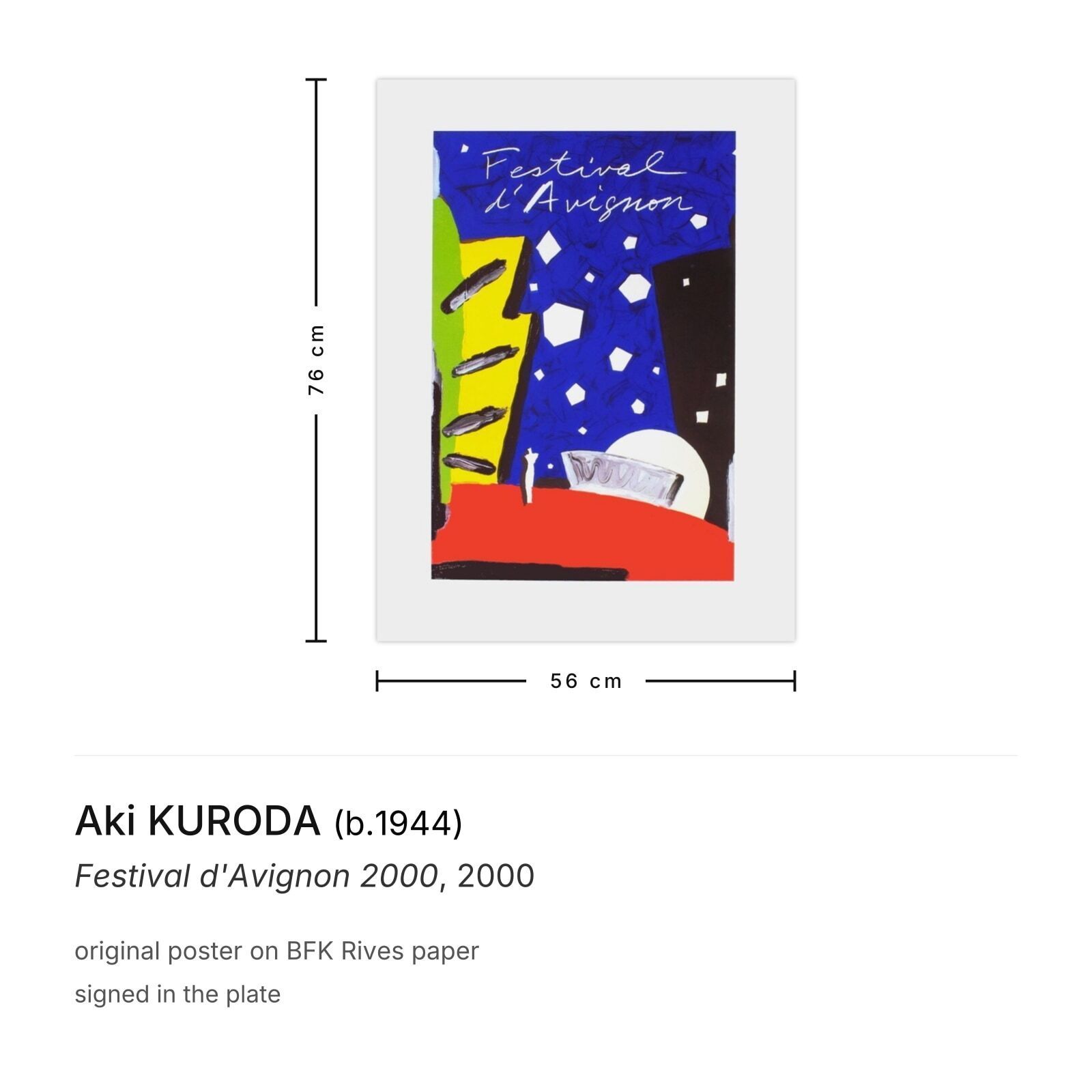 Aki Kuroda Poster Festival D'avignon 2000 photo furniture