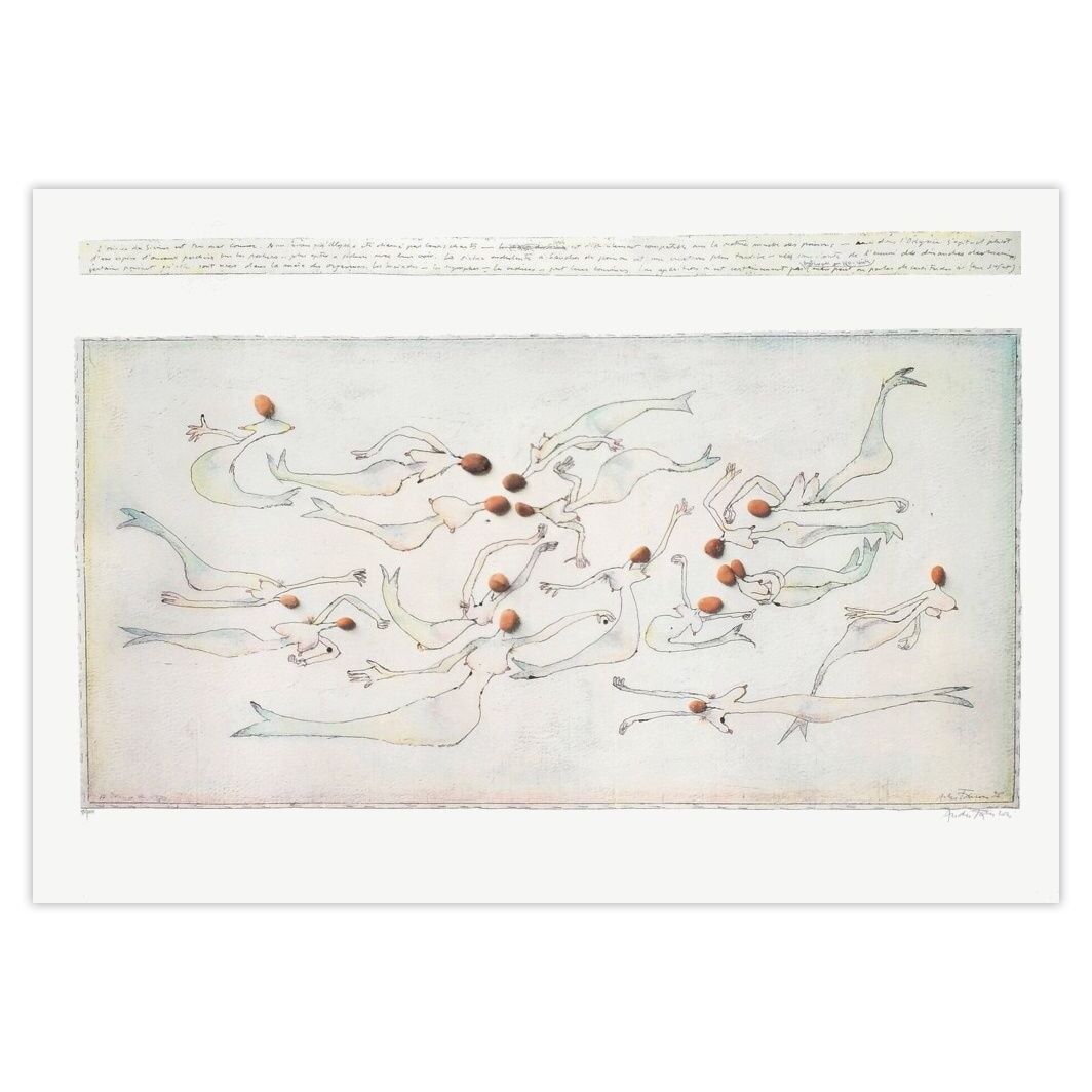 André François Gesigneerde Zeefdruk L'origine Des Sirènes 1995