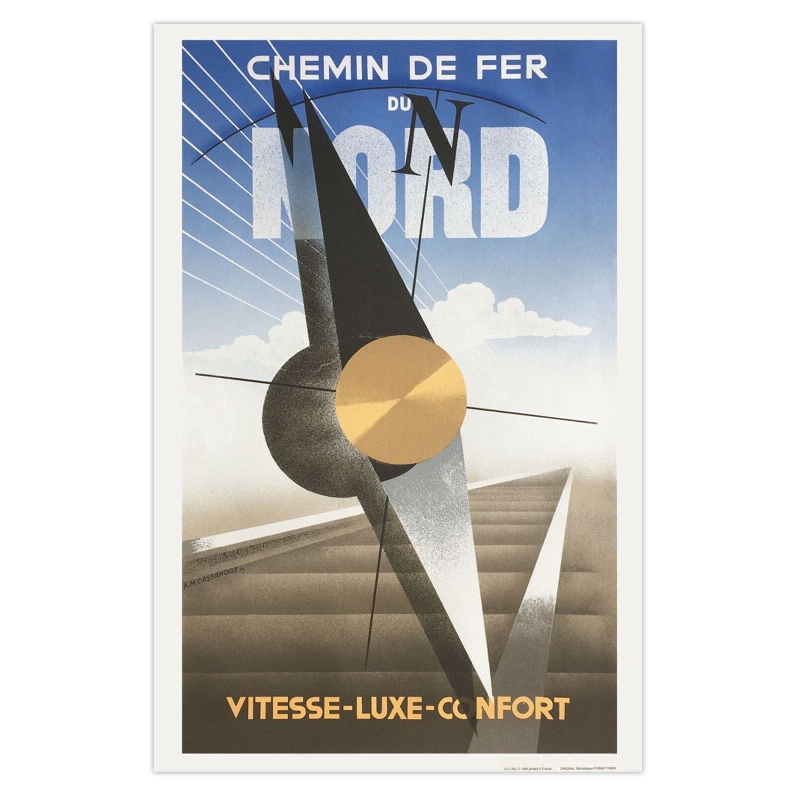 A.M. Cassandre Poster Chemin De Fer Du Nord